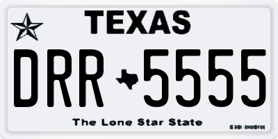 TX license plate DRR5555