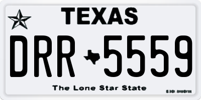 TX license plate DRR5559