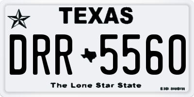 TX license plate DRR5560