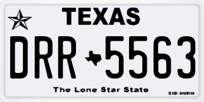 TX license plate DRR5563