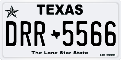 TX license plate DRR5566