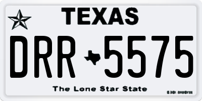 TX license plate DRR5575