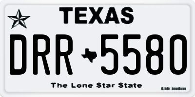 TX license plate DRR5580