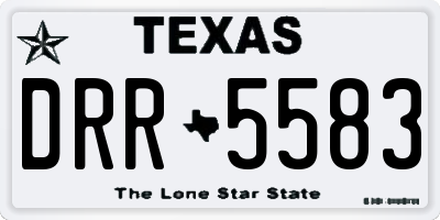 TX license plate DRR5583