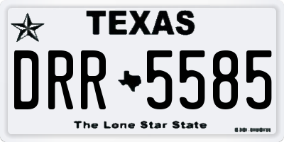 TX license plate DRR5585