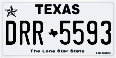 TX license plate DRR5593