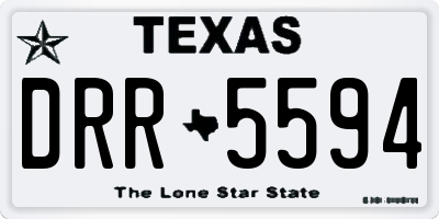 TX license plate DRR5594