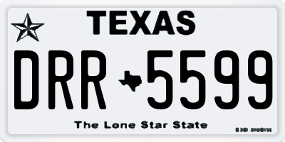 TX license plate DRR5599