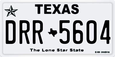 TX license plate DRR5604