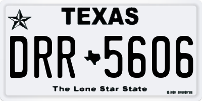 TX license plate DRR5606