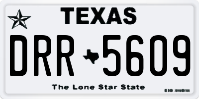 TX license plate DRR5609
