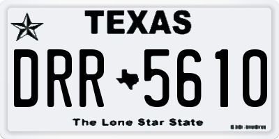 TX license plate DRR5610