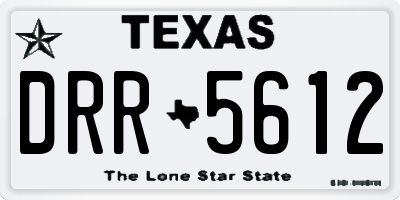 TX license plate DRR5612