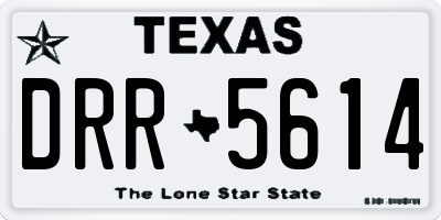 TX license plate DRR5614