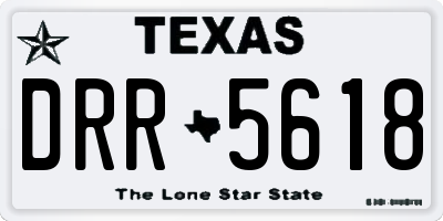TX license plate DRR5618