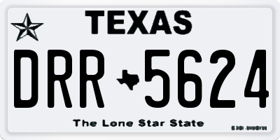 TX license plate DRR5624