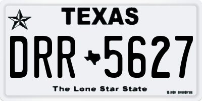 TX license plate DRR5627