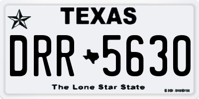 TX license plate DRR5630