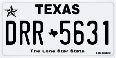 TX license plate DRR5631