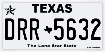 TX license plate DRR5632