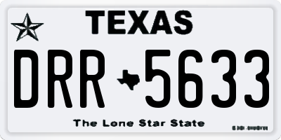 TX license plate DRR5633
