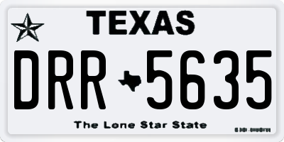 TX license plate DRR5635