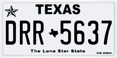 TX license plate DRR5637