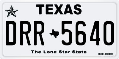 TX license plate DRR5640