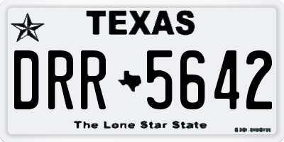 TX license plate DRR5642
