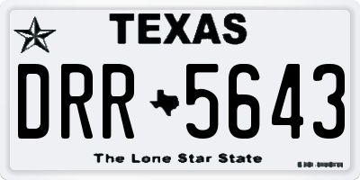 TX license plate DRR5643