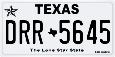 TX license plate DRR5645