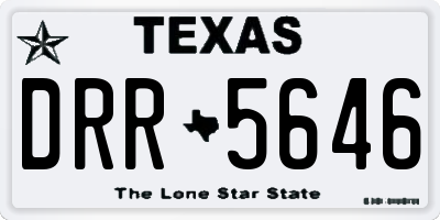 TX license plate DRR5646