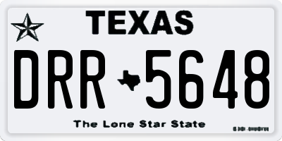 TX license plate DRR5648