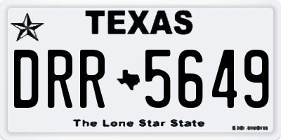 TX license plate DRR5649