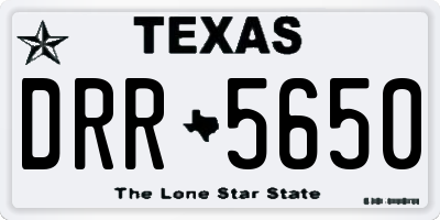 TX license plate DRR5650