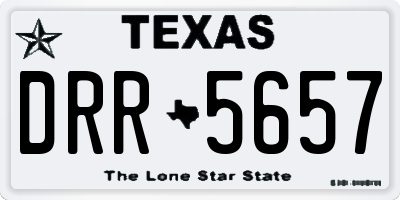 TX license plate DRR5657