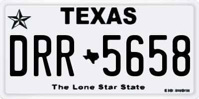 TX license plate DRR5658
