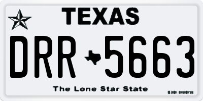TX license plate DRR5663