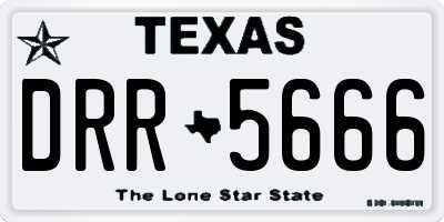 TX license plate DRR5666