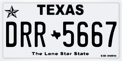 TX license plate DRR5667