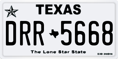 TX license plate DRR5668