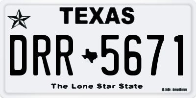 TX license plate DRR5671