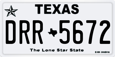 TX license plate DRR5672