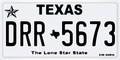 TX license plate DRR5673