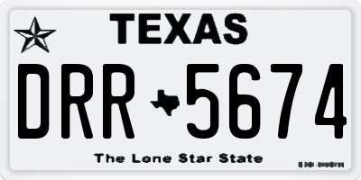 TX license plate DRR5674