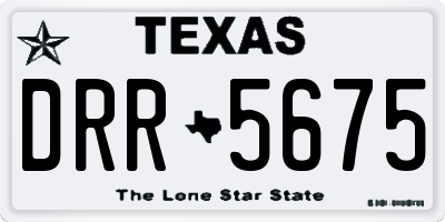 TX license plate DRR5675