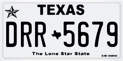 TX license plate DRR5679