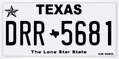 TX license plate DRR5681