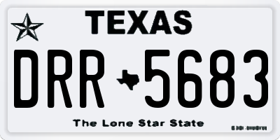 TX license plate DRR5683
