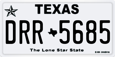 TX license plate DRR5685